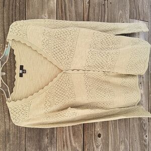 Frye Light Green Knit Sweater Cardigan Size Medium